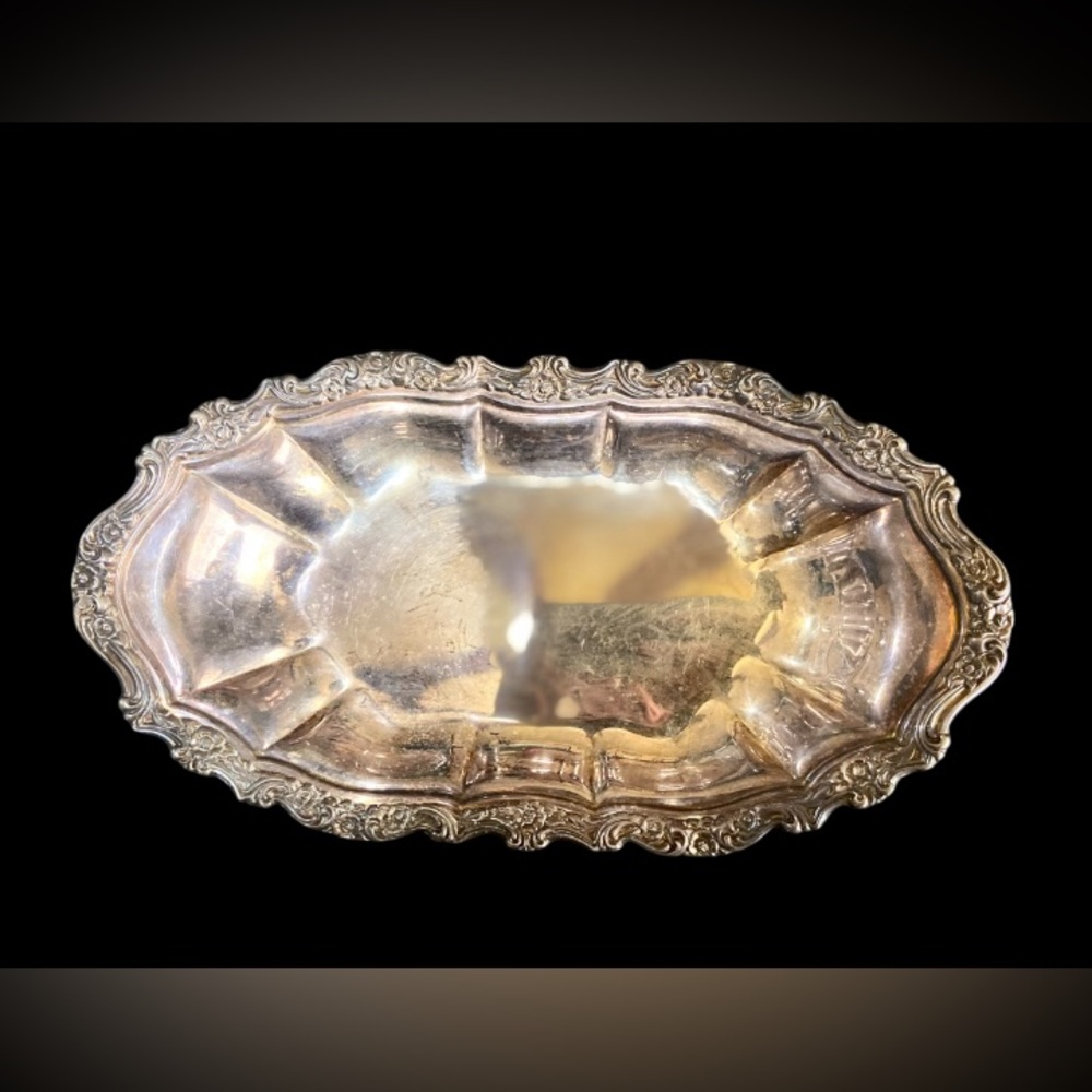 Vintage Solid Sterling Silver Fruit Serving Dish HEAVY 💎